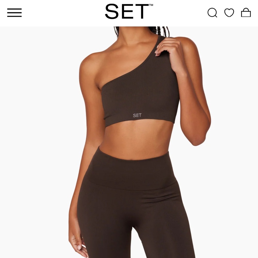 Set Active ribbed one shoulder bra